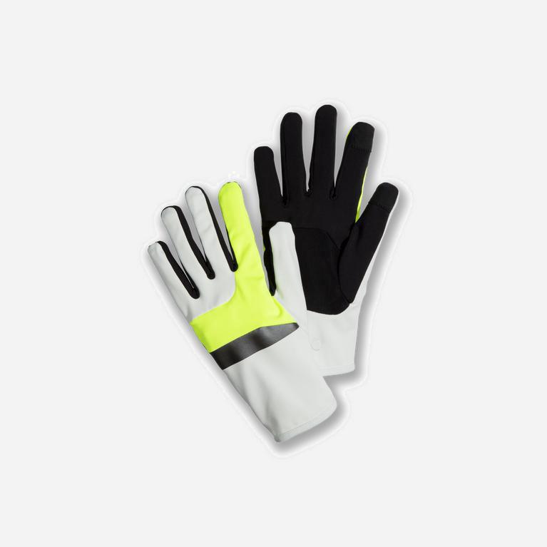 Brooks Fusion Midweight - Guantes Mujer - Gris / Negras / Verde Amarillo (MDGT-51027)